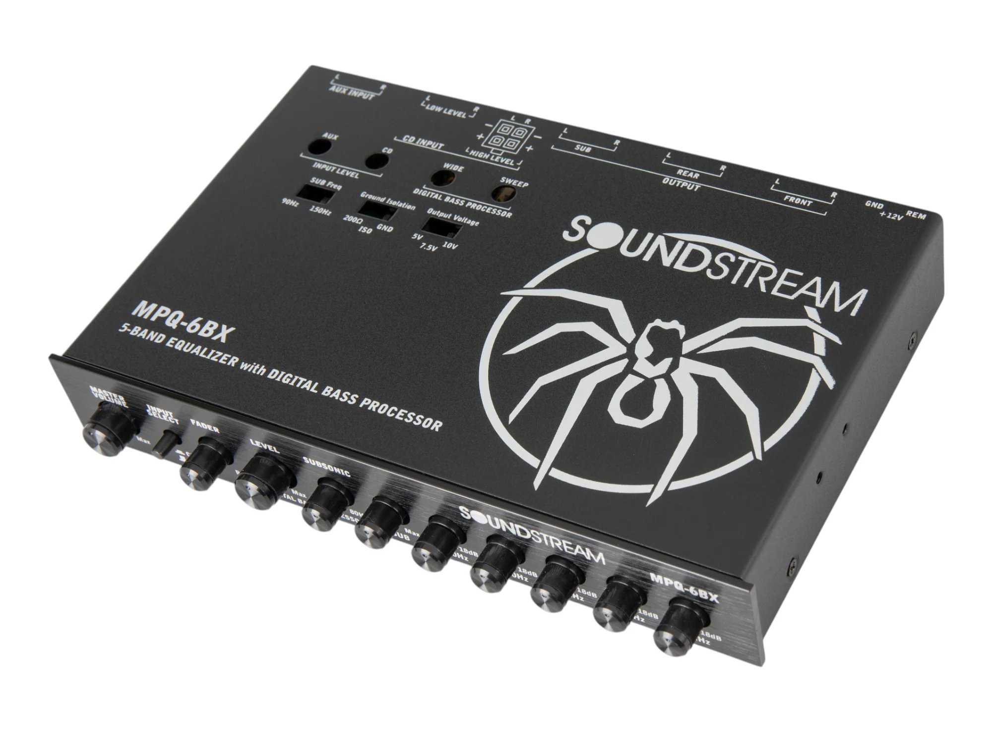 MPQ-6BX | 1/2 DIN 5-Band Equalizer w/ Digital Bass Reconstruction Processor - Image 3