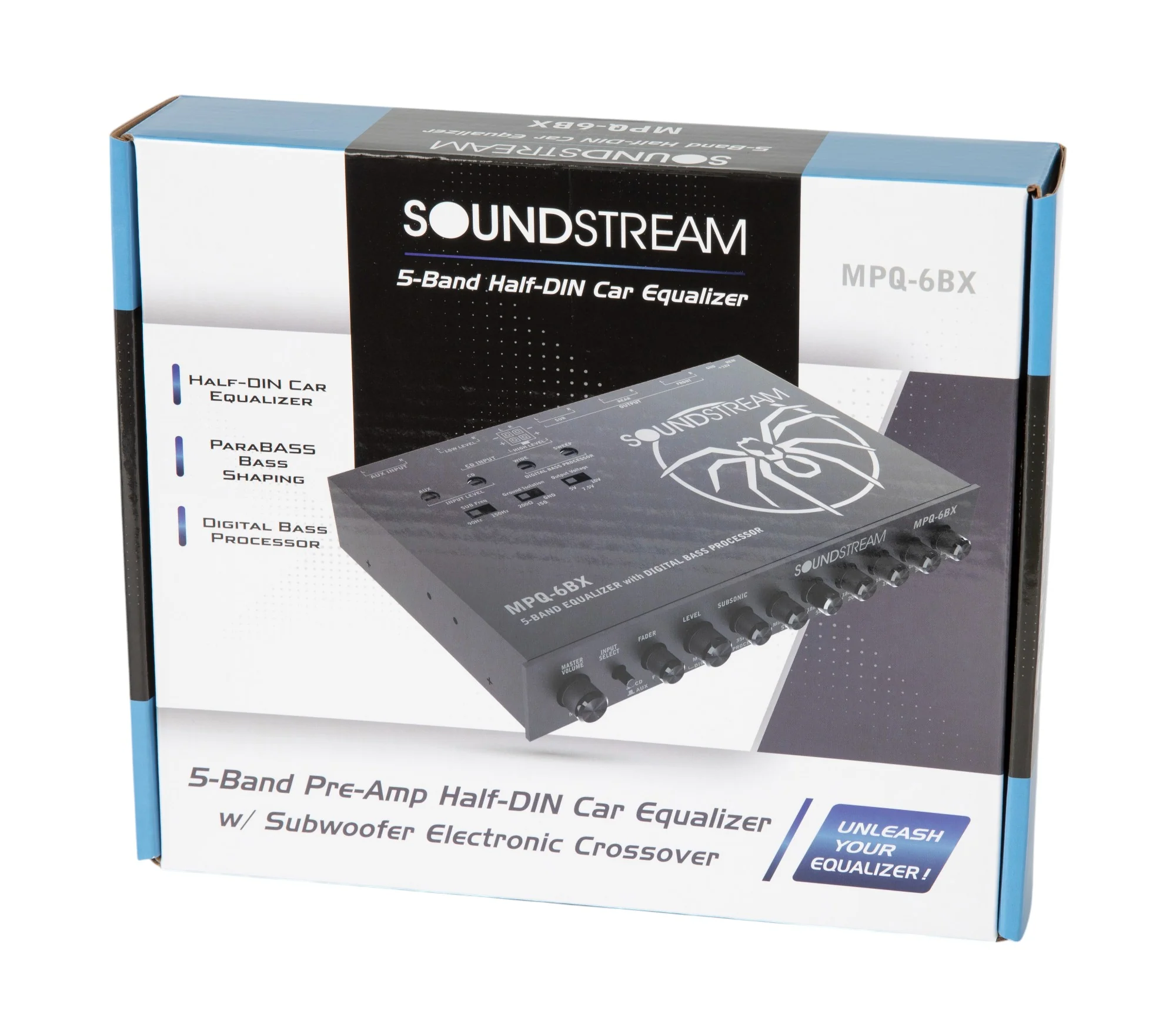 MPQ-6BX | 1/2 DIN 5-Band Equalizer w/ Digital Bass Reconstruction Processor - Image 6