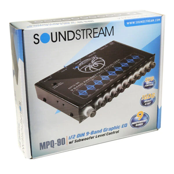 MPQ-90 | 1/2 DIN 9-Band Graphic Equalizer with Subwoofer Level Control - Image 6