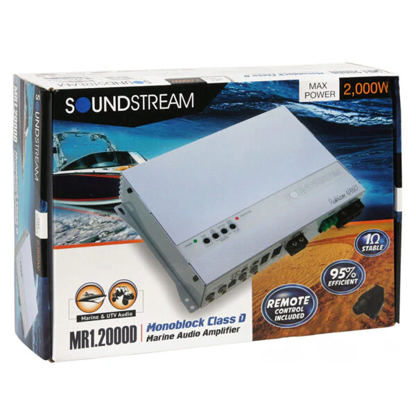 MR1.2000D Marine Monoblock Amplifier - Compact 2000W Class D Power – Soundstream - Image 5