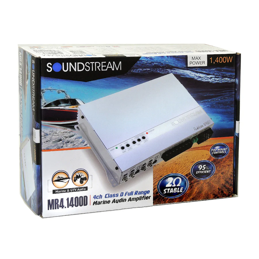 MR4.1400D | Amplifier Rubicon Nano Marine 1400W Class D 4-Channel Amplifier - Image 4