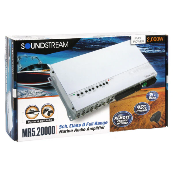 MR5.2000D – 2000W 5-Channel Class D Marine Amplifier – Soundstream - Image 4