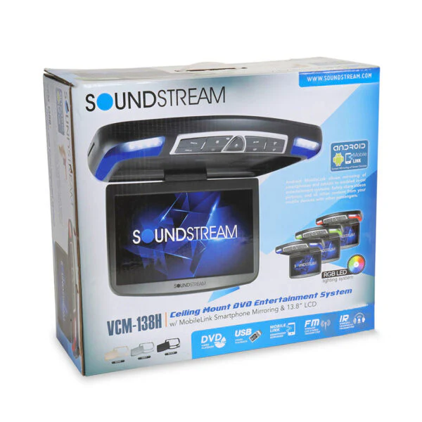 VCM-138H | Ceiling Mount DVD Entertainment System w/ MobileLink Smartphone Mirroring & 13.8” LCD - Image 3