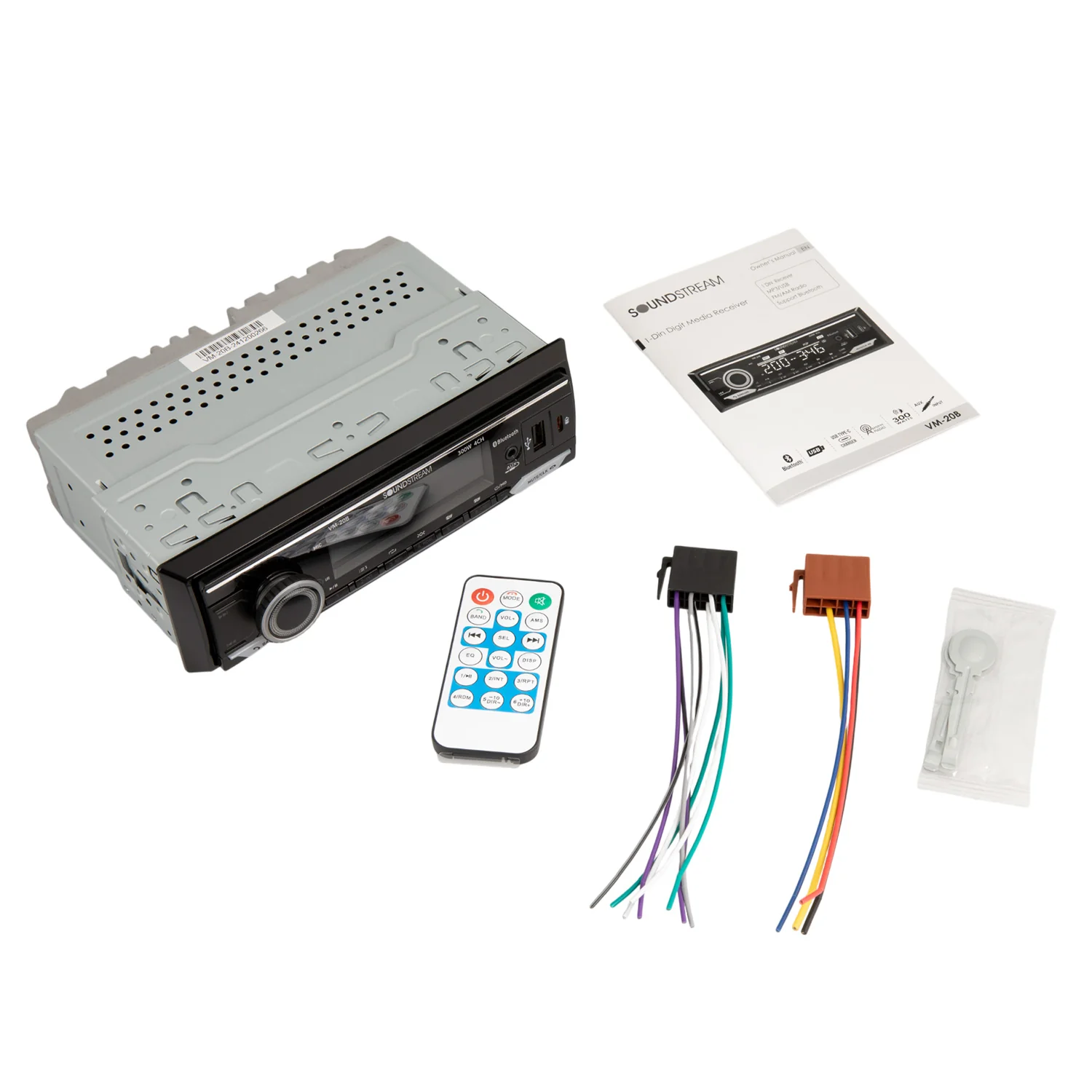 VM-20B | Single DIN Digital Multimedia Receiver with Bluetooth, Dual USB, and Hands-Free Calling - Image 5