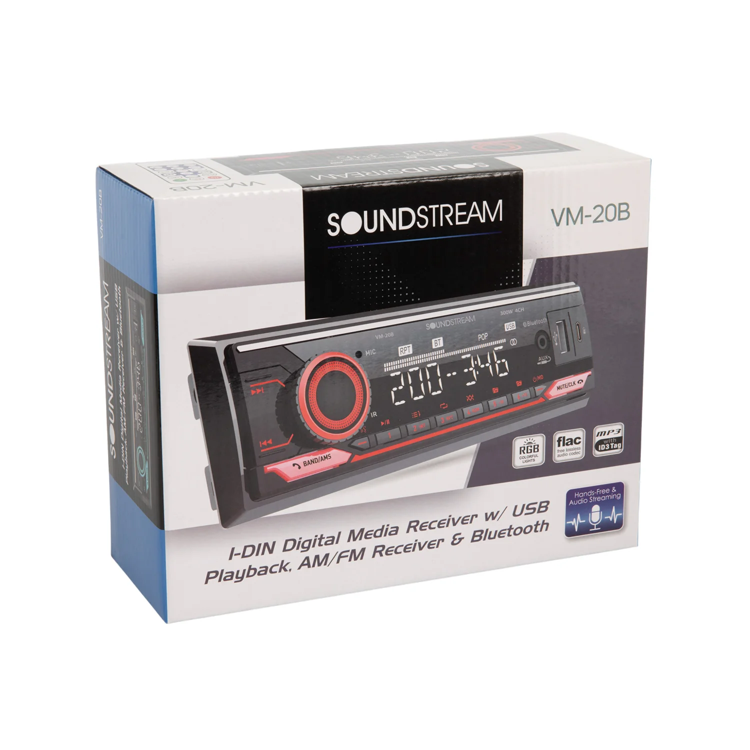 VM-20B | Single DIN Digital Multimedia Receiver with Bluetooth, Dual USB, and Hands-Free Calling - Image 6