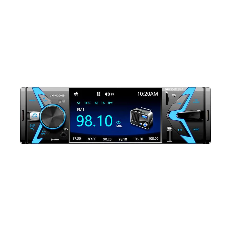 VM-430HB | 4.3" Single-DIN Source Headunit w/ Media Playback & Bluetooth - Image 4
