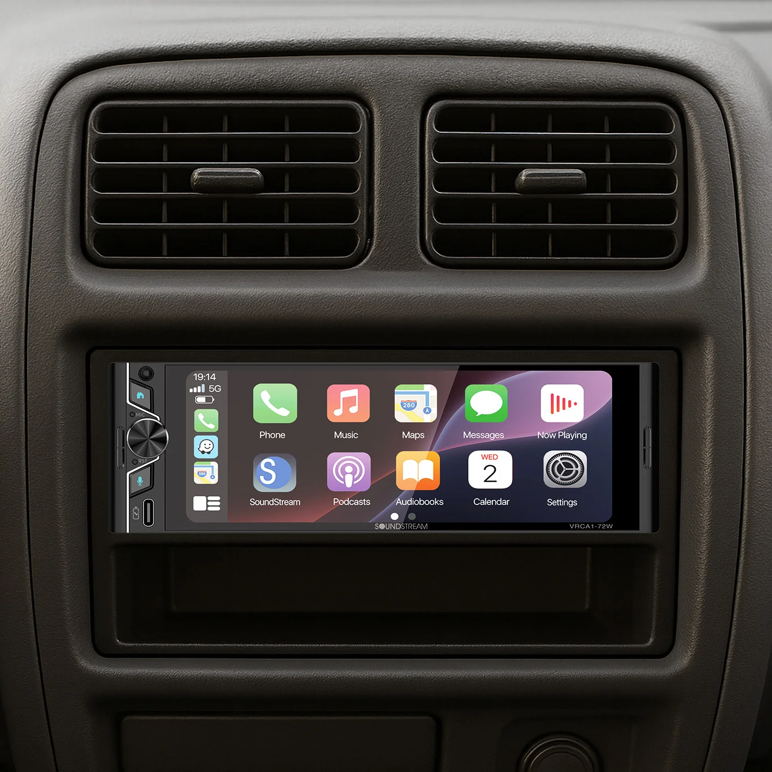VRCA1-72W | 1-DIN Digital Multimedia Car Stereo w/ Wireless Apple Carplay & Android Auto - Image 3