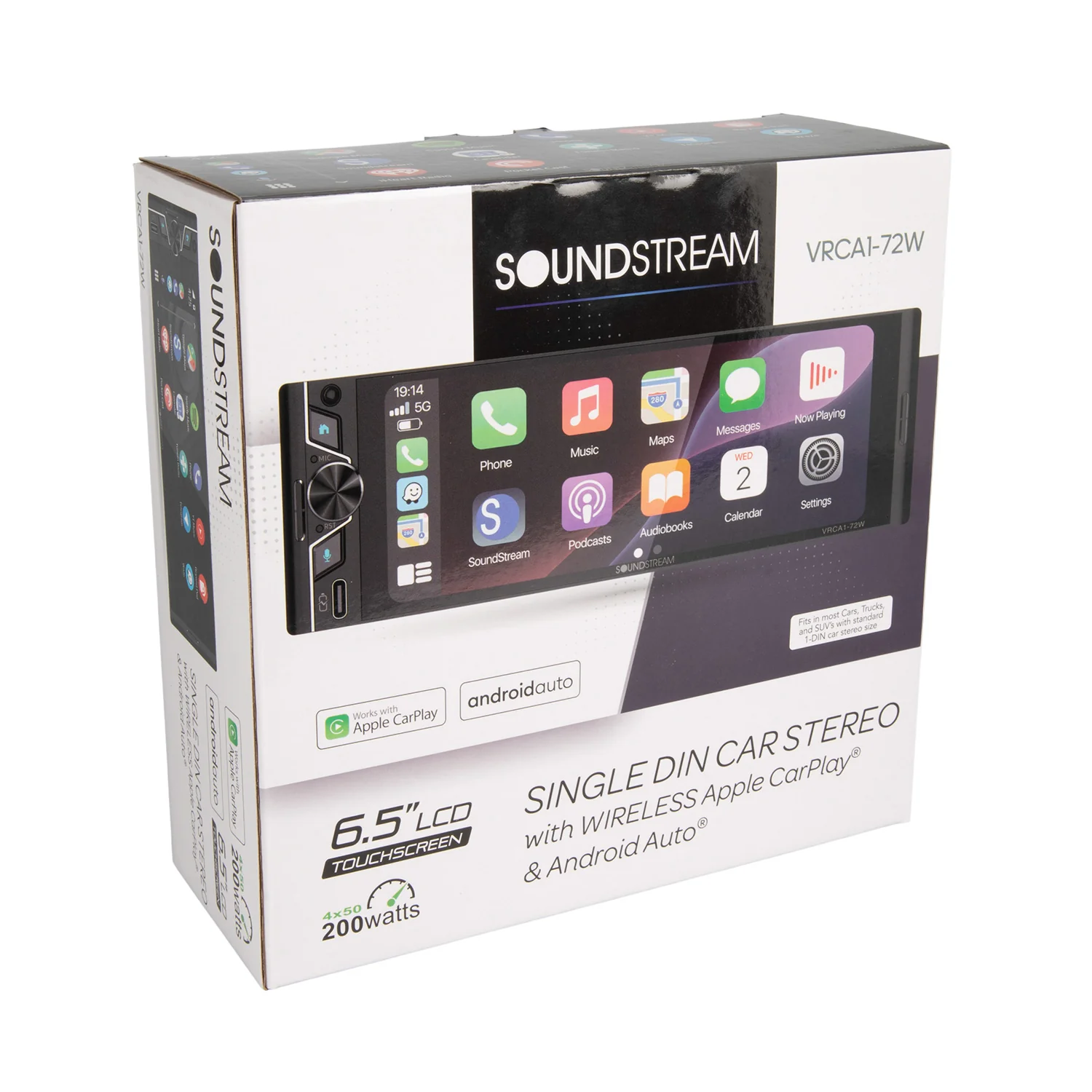VRCA1-72W | 1-DIN Digital Multimedia Car Stereo w/ Wireless Apple Carplay & Android Auto - Image 6