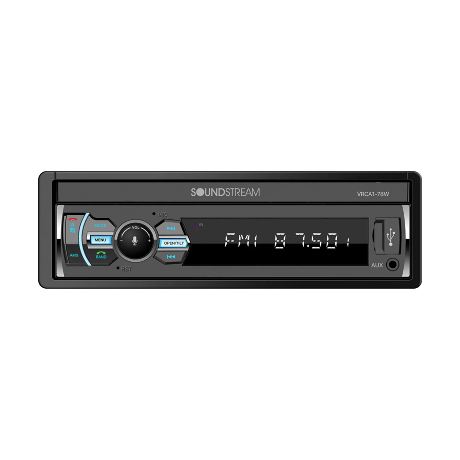 VRCA1-78W | 1-DIN Digital Media Car Stereo w/ Wireless Apple CarPlay, Android Auto, Bluetooth Connectivity, & Motorized 7" LCD - Image 3