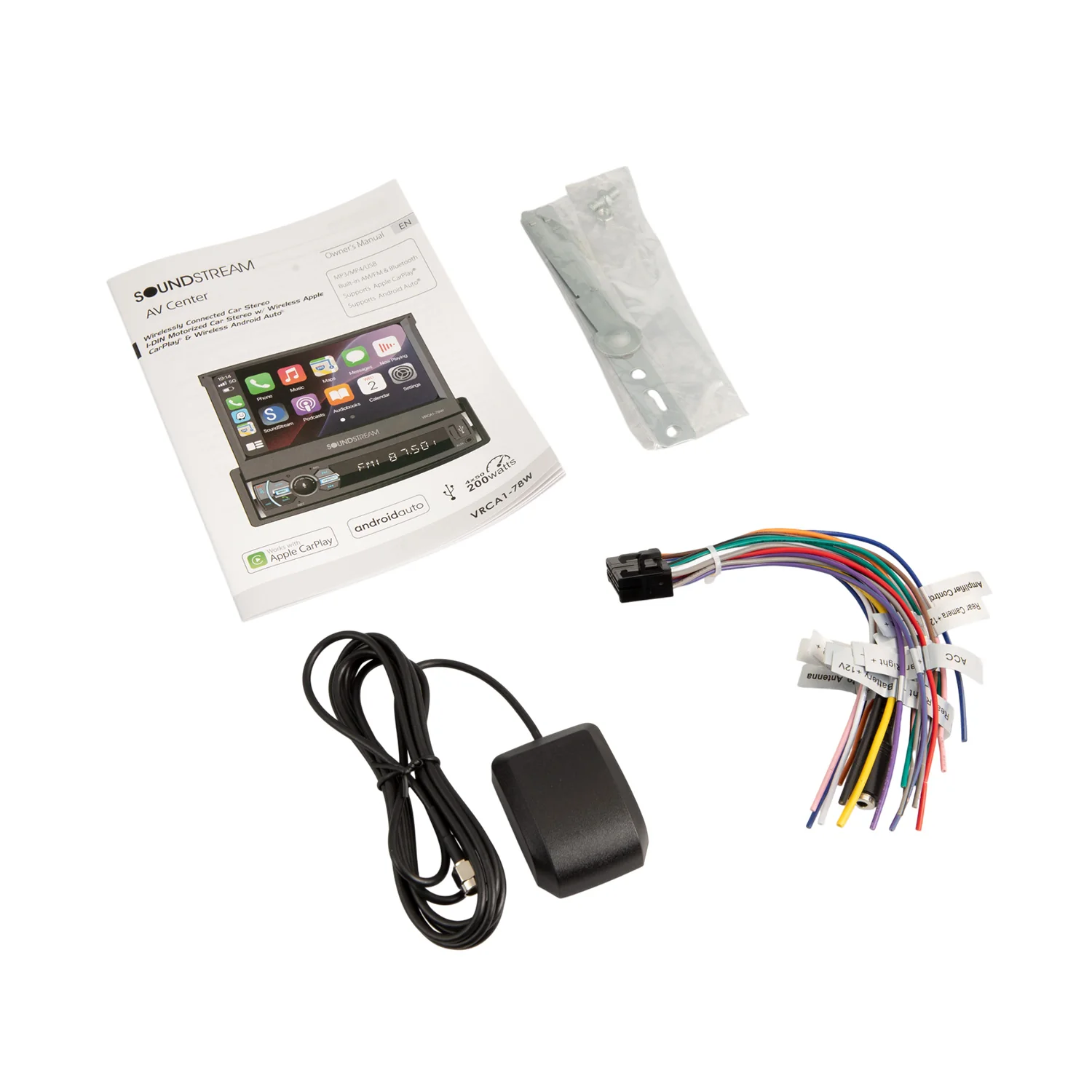 VRCA1-78W | 1-DIN Digital Media Car Stereo w/ Wireless Apple CarPlay, Android Auto, Bluetooth Connectivity, & Motorized 7" LCD - Image 7