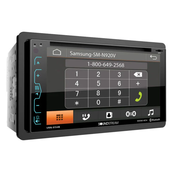 VRN-65HB | 6.2” 2-DIN DVD/CD Touchscreen Headunit w/ Navigation & PhoneLink - Image 3